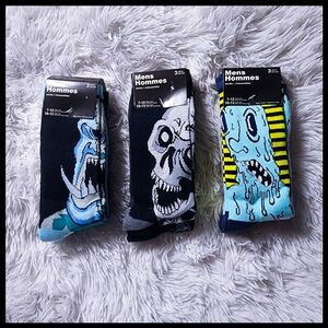 9 Pairs of Men's Halloween Theme Socks
